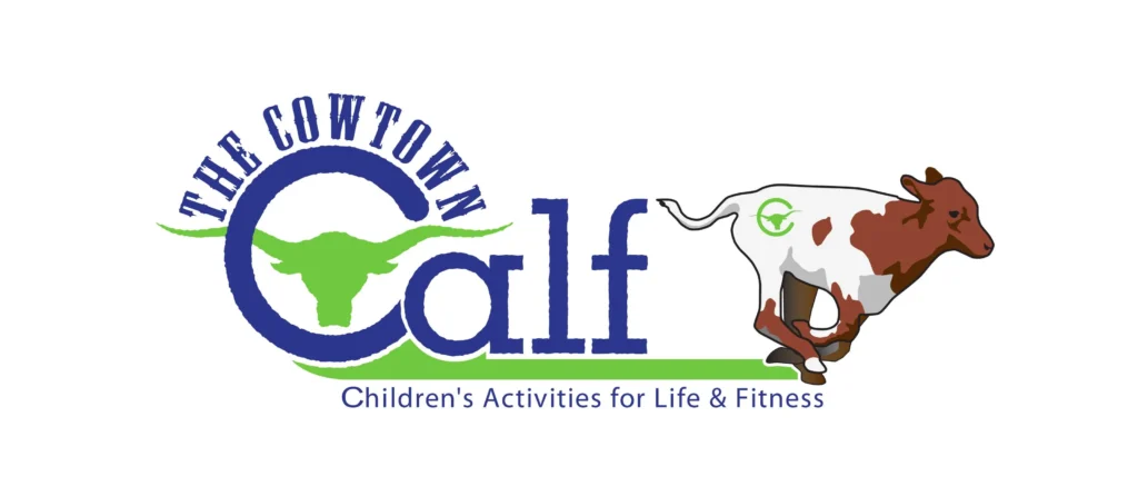 The Cowtown Fort Worth Texas logo with longhorn graphic and running cow beside .